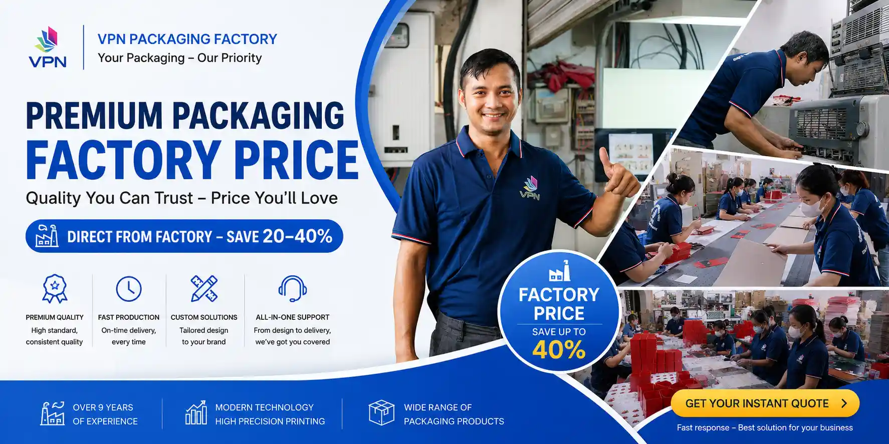 VPN Packaging Factory custom paper box catalog banner