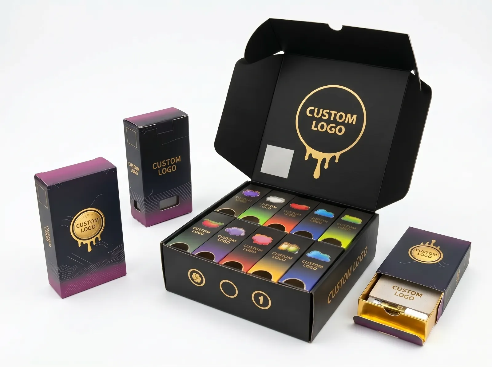 Custom vape packaging boxes produced for Nova Vape Supply Co.