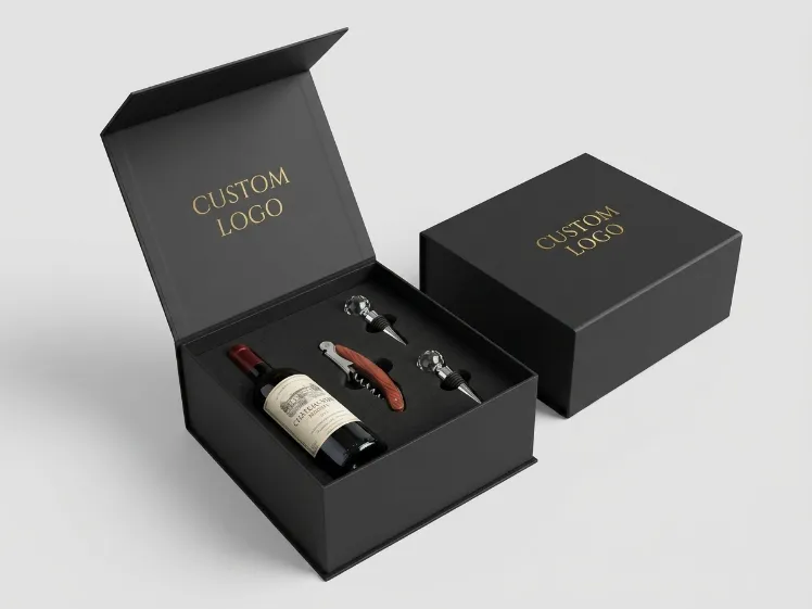Premium rigid wine gift boxes with luxury presentation