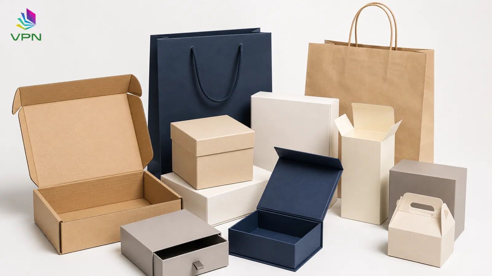 Custom paper boxes made from different paper materials